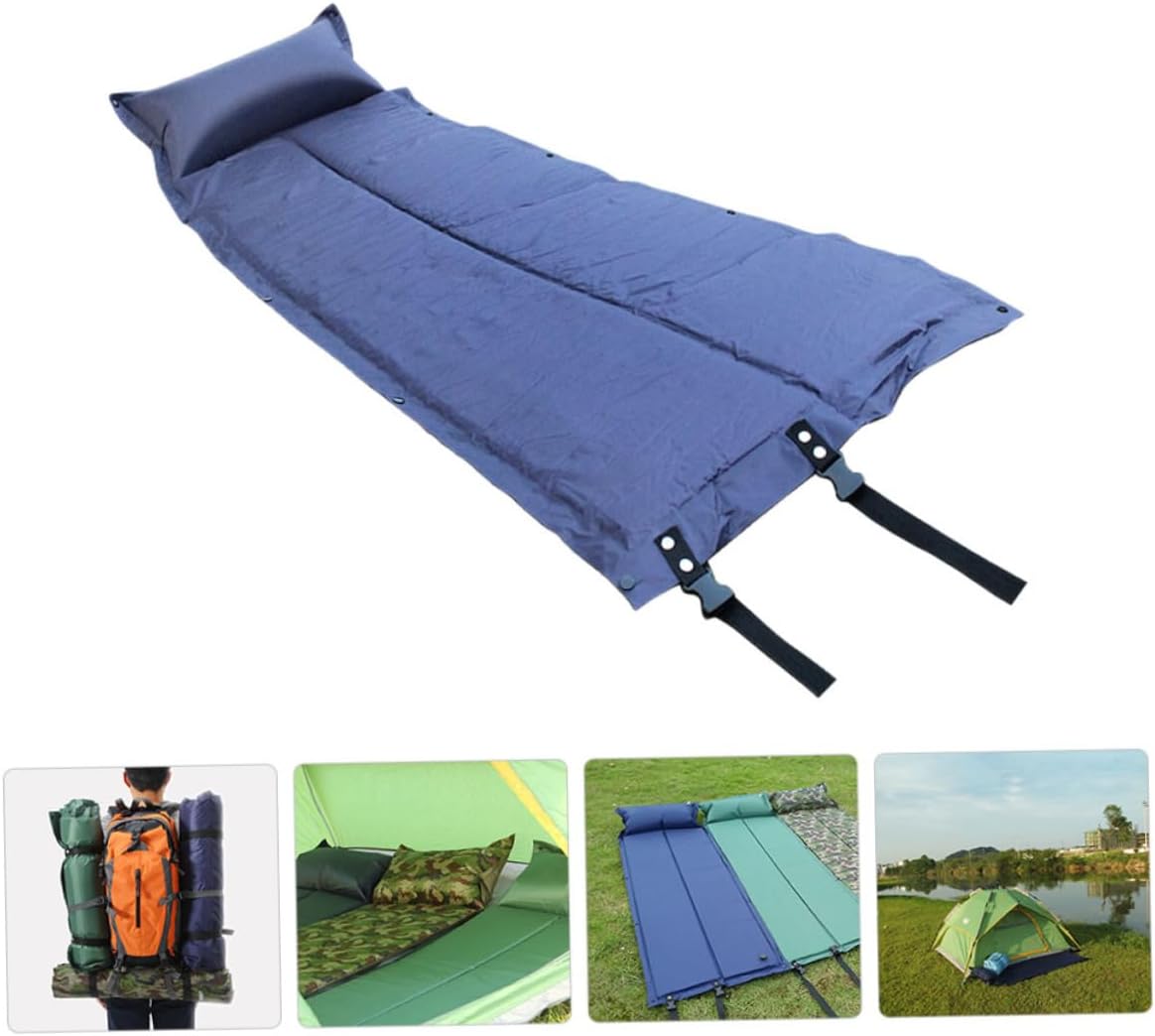 Healifty Wear Resistant Inflatable Camping Pad with Ergonomic Design and Heat Insulation for Travel Backpacking Hiking and Outdoor Sleep Comfort
