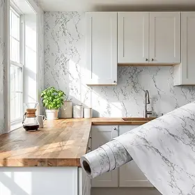 Papel de Parede Adesivo Mármore Cimento Queimado 5m x 45cm Revestimento Autocolante Lavável para Cozinha Banheiro e Sala Fácil Aplicação