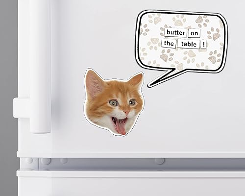 Miniatura 5 de Imanes de palabras de gato  2 imanes para gatos con 1000 divertidos azulejos magnéticos para refrigerador y burbujas de habla  Divertido paquete de