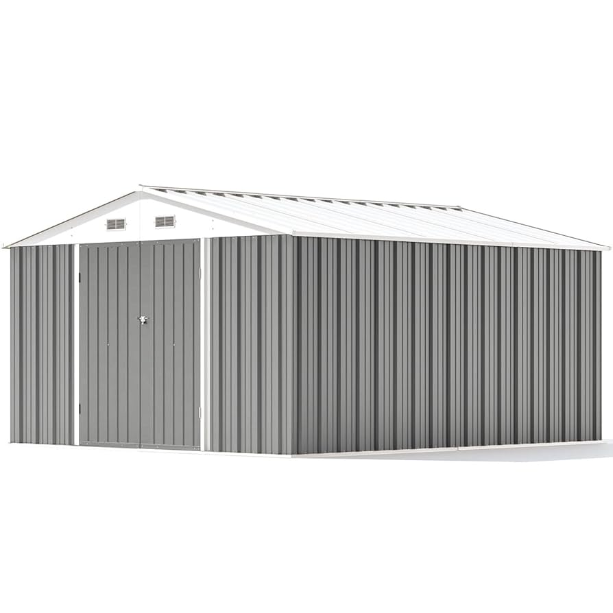 Amazon.com : Patiowell 10 x 12 FT Metal Storage Shed for