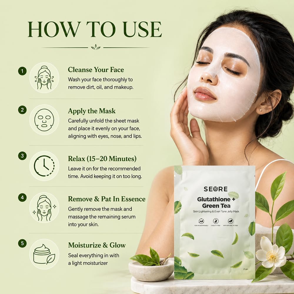 glutathione mask benefits Buy SEORE Korean & Green Tea Face Sheet | Brightening & Even Tone Care | Anti-Pollution Mask for Deep Hydration & Radiant Complexion Size:16 Oz DSIP Peptide | Research Skin brightening cream