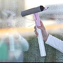 SYPM Window Cleaner Squeegee with Spray Bottle Glass Cleaner Wiper 3 in 1 Windshield Cleaner Brush Glass Wiper Squeegee Washer Cleaner with Spray Bottle