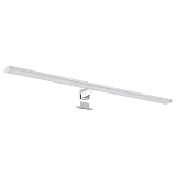 SEBSON Lampara Espejo Baño LED 80cm, Luz Espejo Pinza + Armario, 15W
