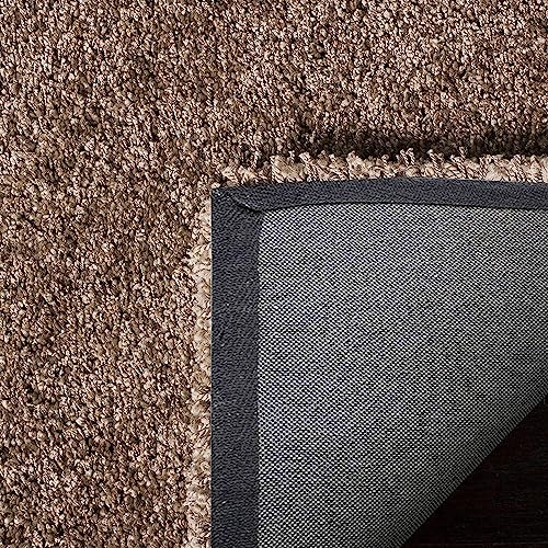 Image of Solid Fluffy Rugs and Carpet for Hall and Drawing Room 5x5 Square Beige Color