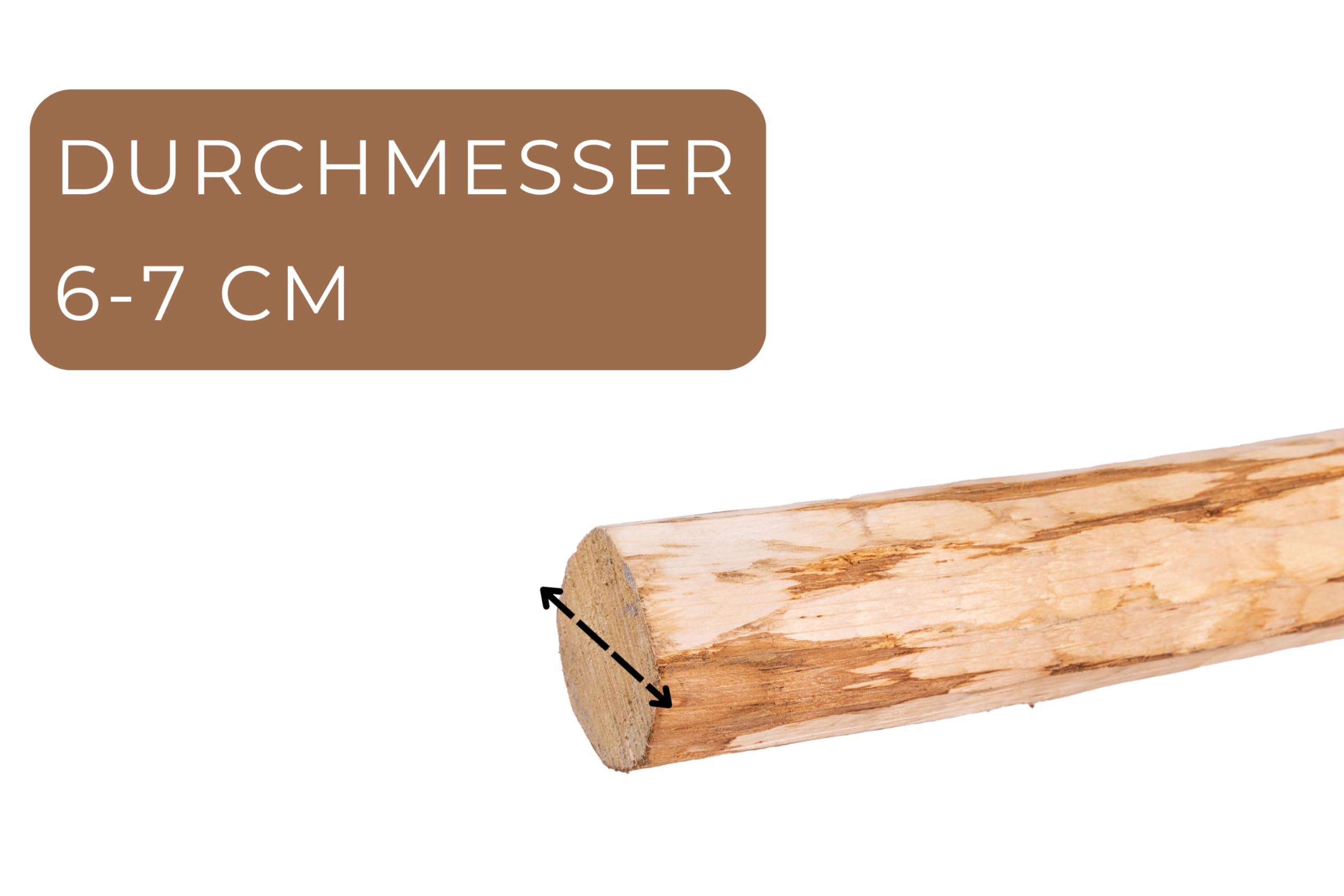 ø6-7 cm Lot de 6 Piquets Cloture en Bois Longueur 90 cm Pointe Aiguisée Noisetier Poteaux Rabotés Palissade Clôture de Jardin Piquets de Clôture pour Pâturage