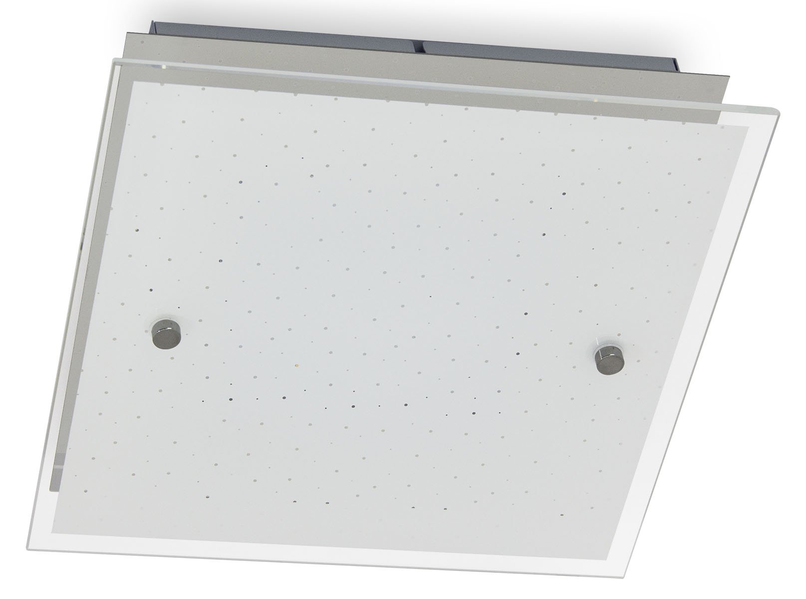 Trango 3102 Feuchtraum IP44 LED Deckenstrahler Eckig für Bad 3-Stufen dimmbar *LILY* inkl. 12 Watt 3000K warmweiß LED Modul, Design Kristalleffekt Glas Lampenschirm, Deckenlampe, Wandleuchte