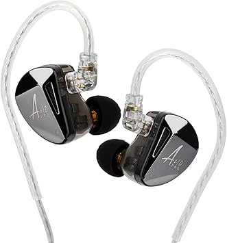 KZ AS10 PRO 5BA in-Ear Monitor, HiFi Earphones with Mirror Polygon Faceplate, Wired Earbuds with Detachable Recessed 2-Pin Cable for Musician Audiophile Without Mic