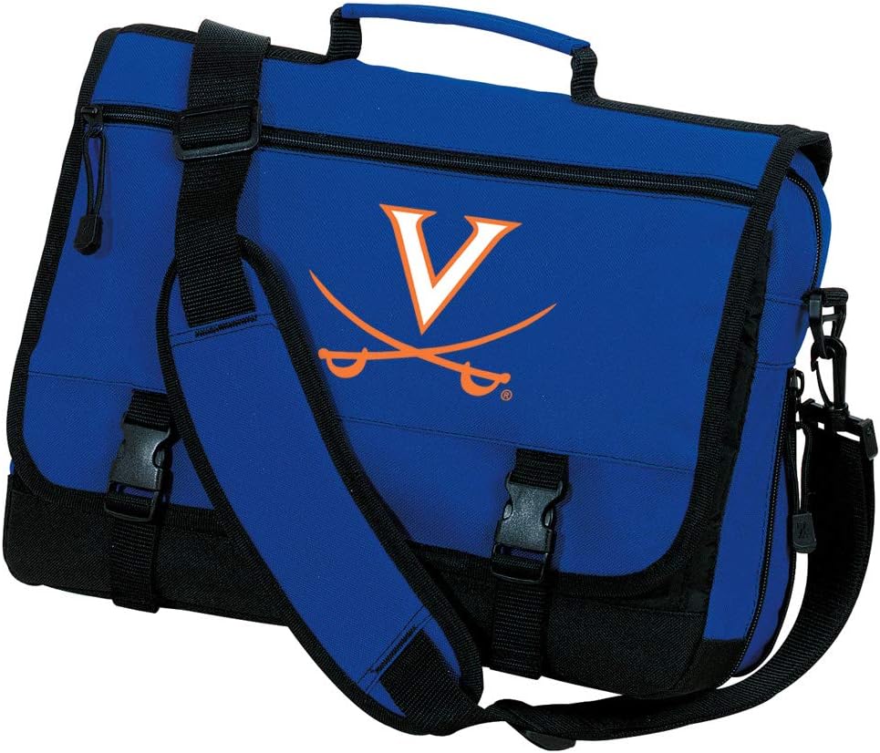 UVA Laptop Computer Bag OFFICIAL University of Virginia Messenger Bag Briefcase Royal Blue