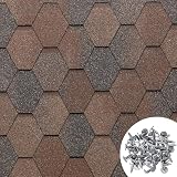 MASTERBRICO Tegole Canadesi per Tettoia Esterno 3,45 mq (24 Pz) – Tegola Canadese Bitumino...