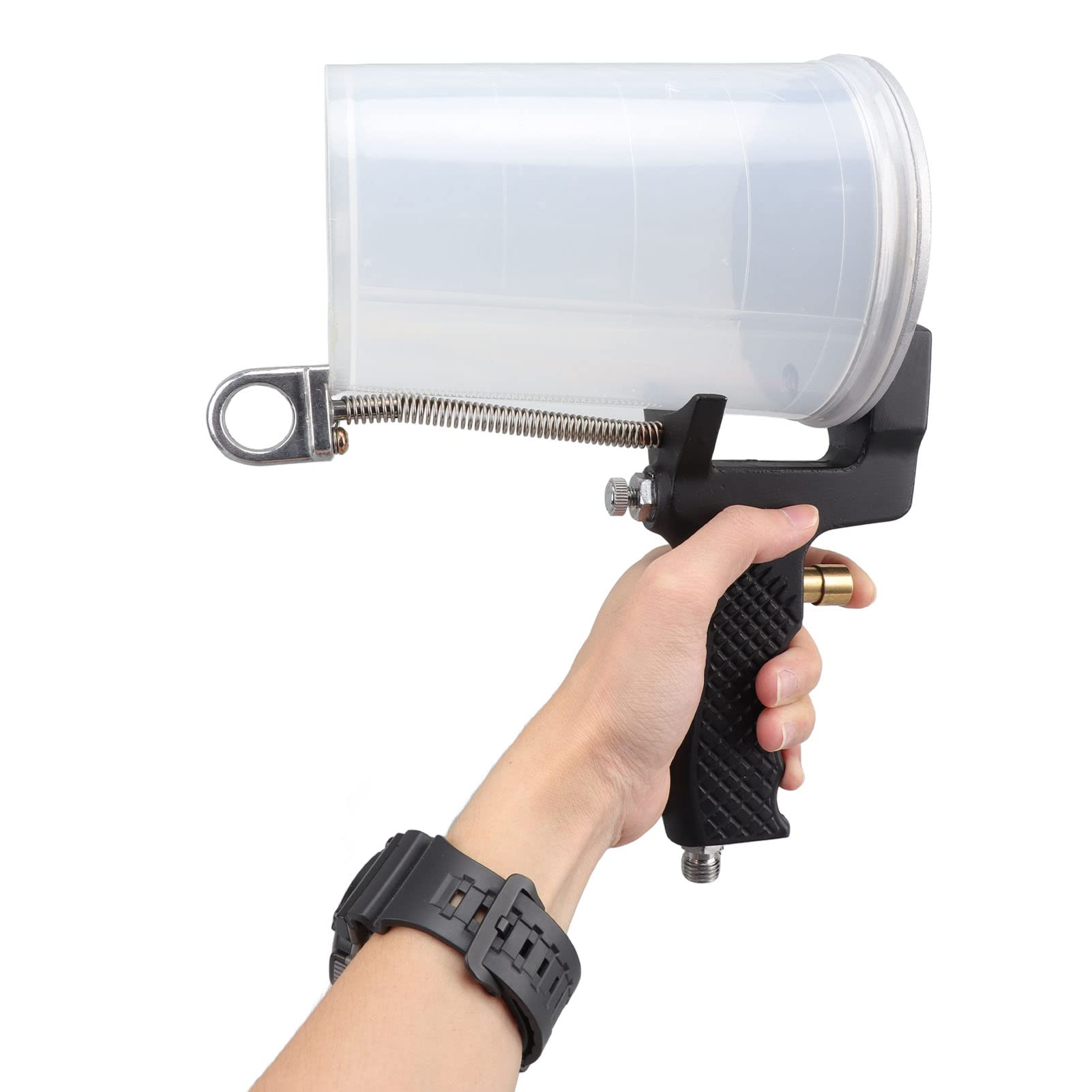 Pistolet Natryskowy do Żelkotu ze Stali Stopowej, Przenośny z Dyszą FN5 5/32 Cala, z Kubkami, Miarką i Szczotką