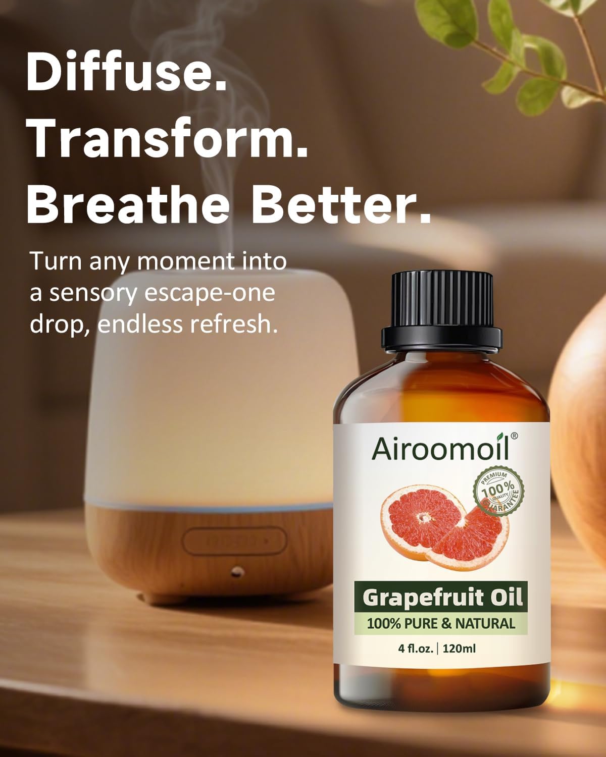Grapefruit Essential Oil 4 Fl Oz (120ml), 100% Natural & Undiluted, Bright Citrus Scent for Diffusers, DIY Soap, Candles & Bath Bombs, Large Value Bottle for Everyday Aromatherapy - Image 5