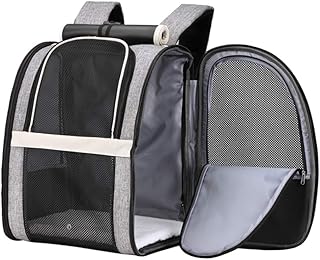 Texsens Pet Carrier Backpack with Window Blind for Small Cats Dogs, Ventilated Design, Safety Straps, Buckle Support, Coll...