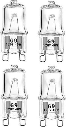 Fugedox G9 Bulb 40W, G9 Halogen Light Bulbs 2 Pin Base 120V Xenon Small ...
