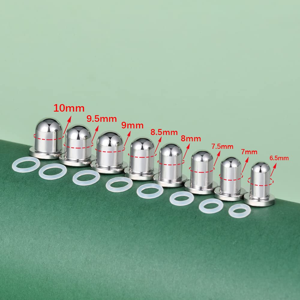 TBOSEN Set di dimensioni precise in acciaio inox O-Ring Tappi per le orecchie e tunnel Calibri Barella Piercing Kit, Metallo, arenaria