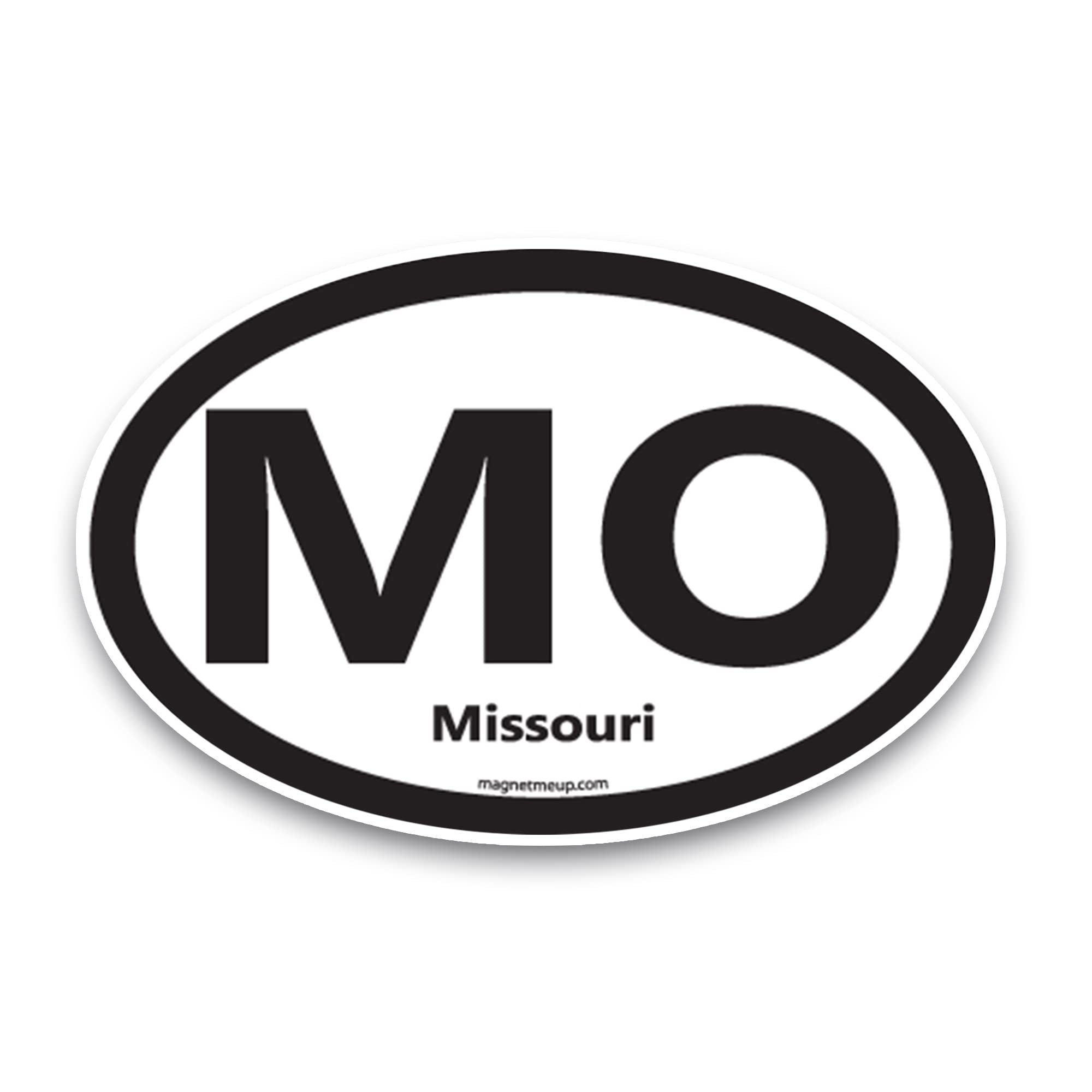 MO Missouri magnes samochodowy 10 x 15 cm owalna szafka na lodówkę stan USA SUV wytrzymała wodoodporna
