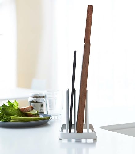 Miniatura 3 de YAMAZAKI Home Plate Soporte para tabla de cortar - Organizador de soporte de estante de almacenamiento de cocina - Acero