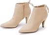 Womens Pointed Toe Heels Ankle Booties Kitten Stiletto Bowtie Strappy Fall Dress Boots Shoes