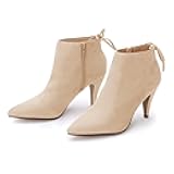 Womens Pointed Toe Heels Ankle Booties Kitten Stiletto Bowtie Strappy Fall Dress Boots Shoes