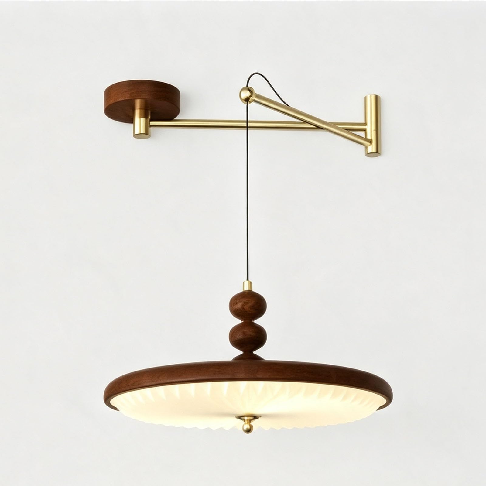 LUOYAOB Black Swing Arm Chandelier Adjustable Ceiling Light Fixture