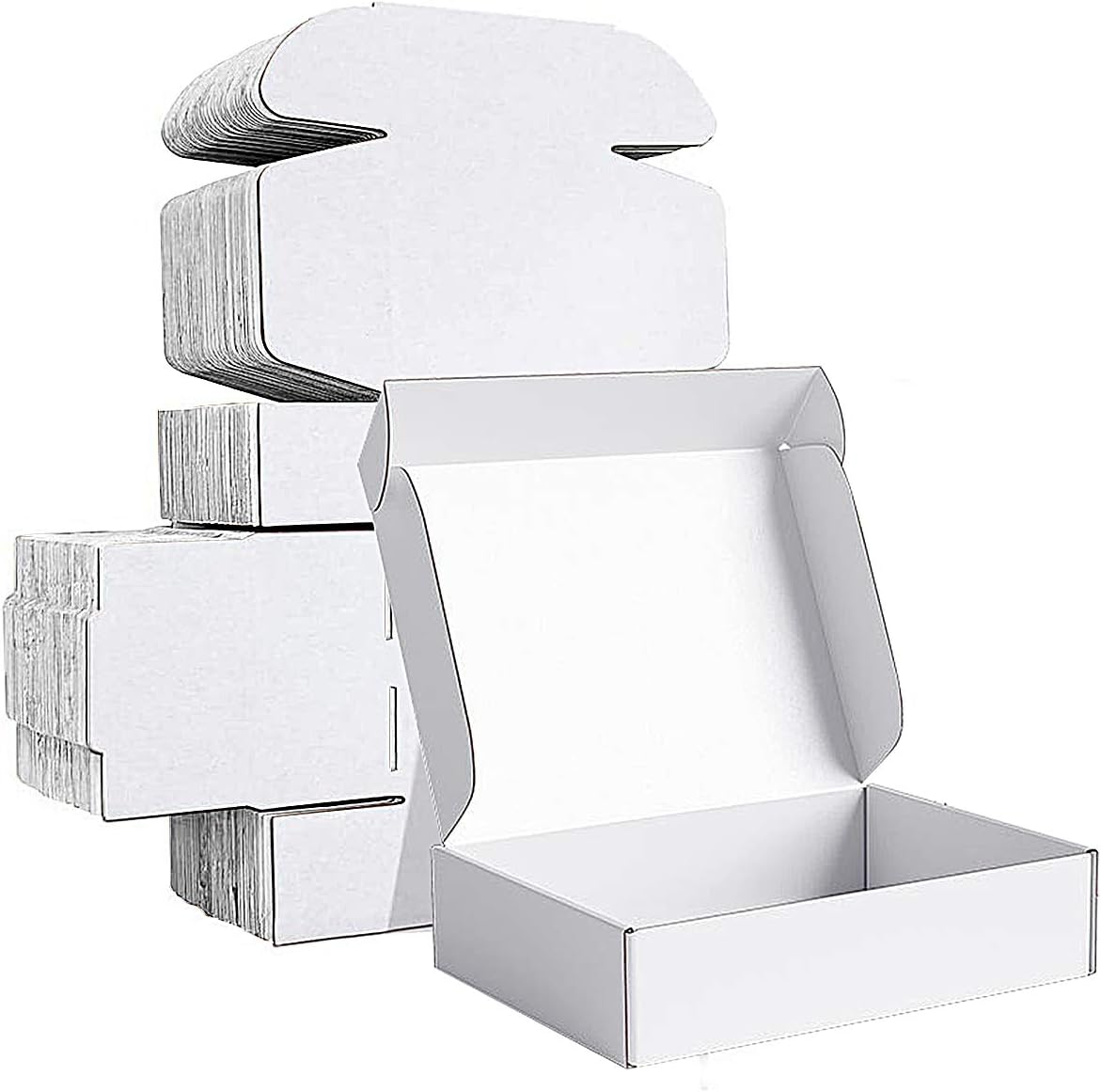 White Cardboard Box Kraft Corrugated Mailing Shipping Boxes Small Postal Gift Mailer -Pack of 15 15x15x5cm