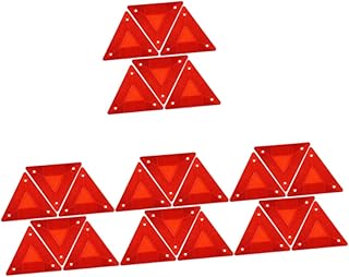 ibasenice 24 Peças Refletor Triangular Refletores Triangulares Sinal De Aviso Adesivos De Segurança Reflexivos Refletores Triangulares De Veículo Sinal De Veículo De Movimento Lento Kit De