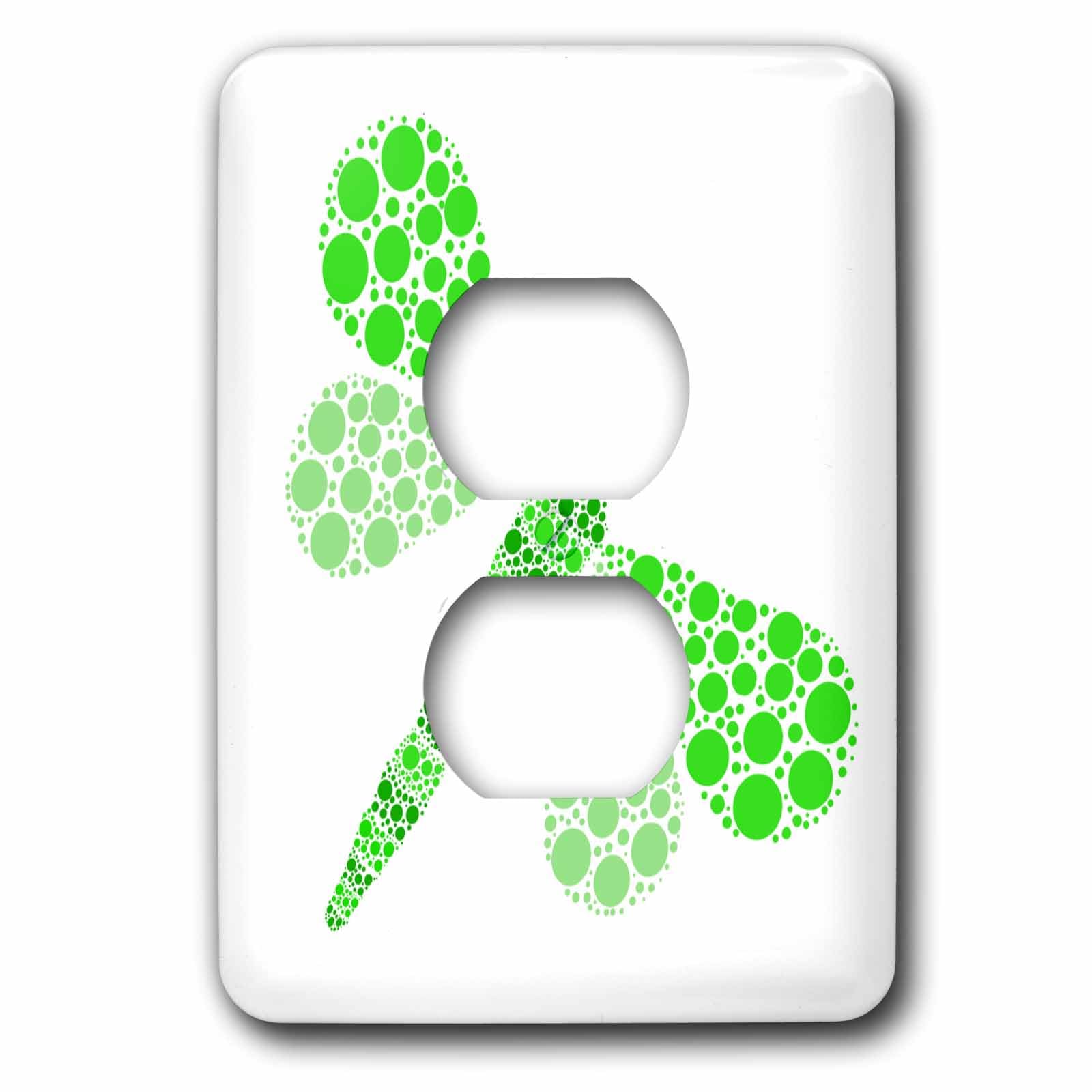 Bouchon de sortie libellule vert 3dRose lsp_25379_6 pour interrupteur - 3