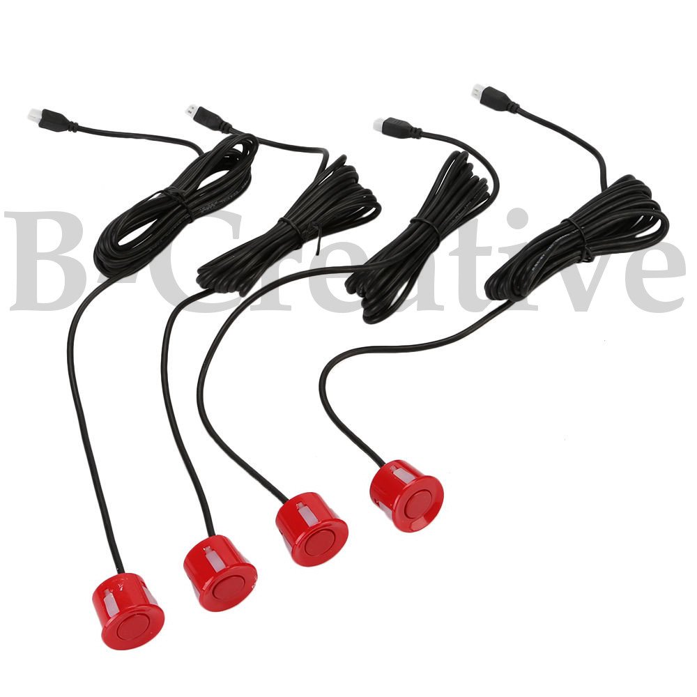 b-creative New 4 sensori di parcheggio LED display auto Reverse backup radar System