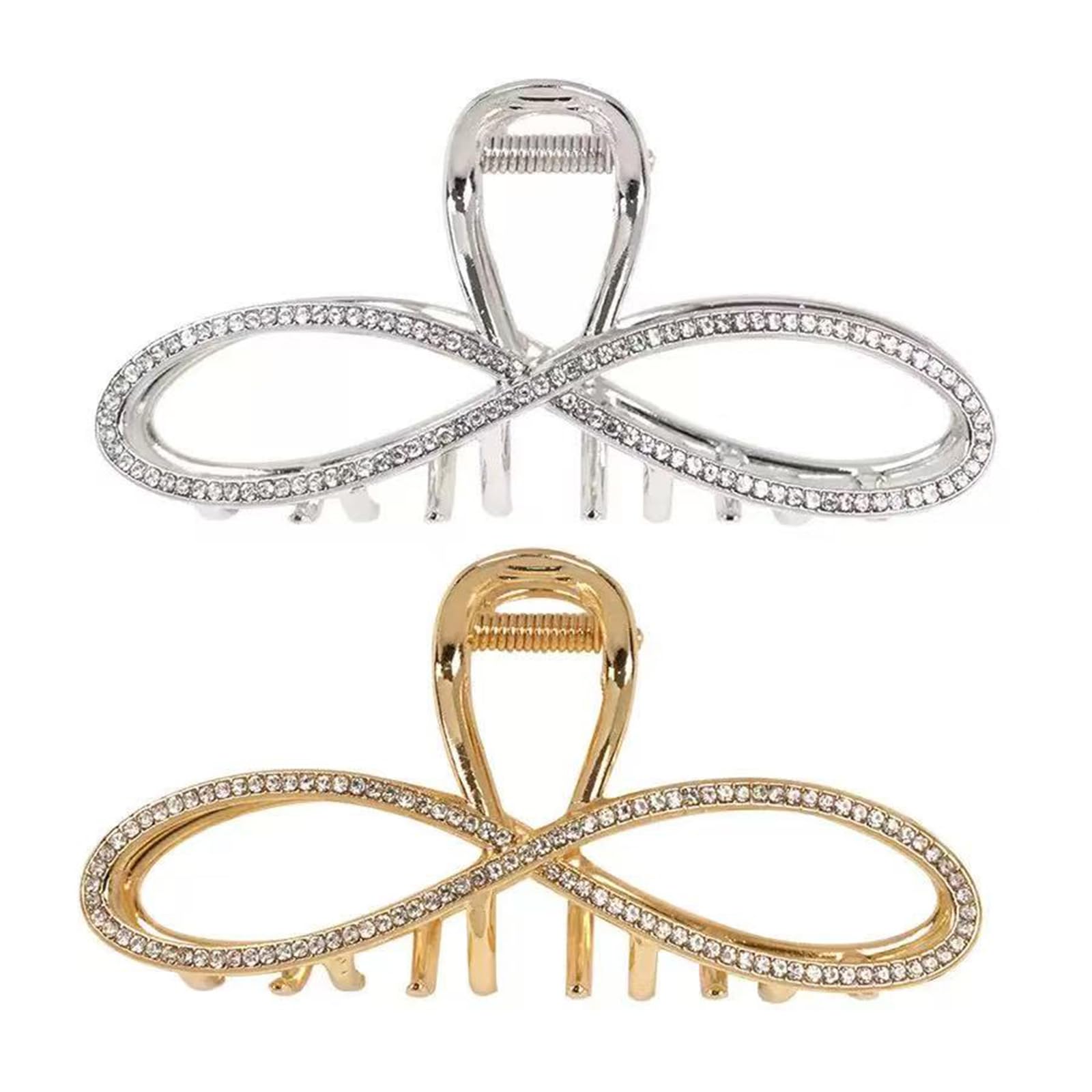 Amazon.com: 2-Pack Rhinestones Hair Claw Clip for Women  display picture 2