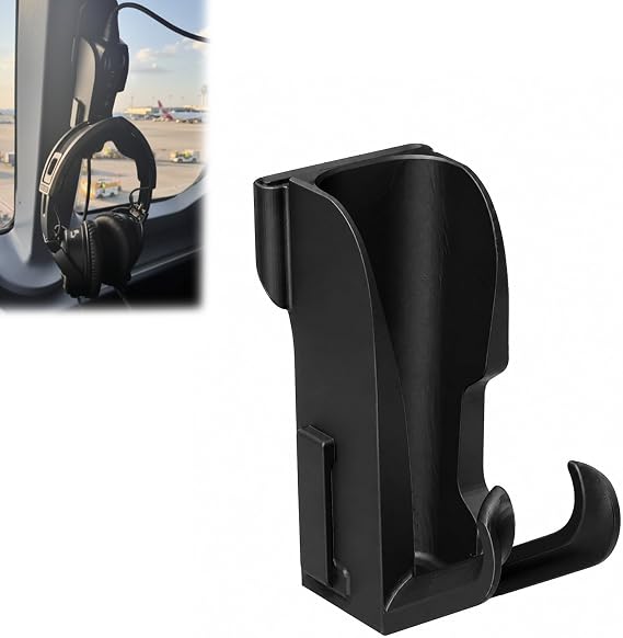 Aviation Headset Stand Compatible with Bose A20 Aviation Headset, Compatible with A320 Cockpit, Angled Hook Mount with Controller Support, Pilot Headset Storage