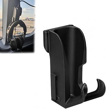 Aviation Headset Stand Compatible with Bose A20 Aviation Headset, Compatible with A320 Cockpit, Angled Hook Mount with Controller Support, Pilot Headset Storage