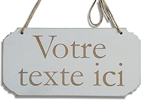 PlaqueMarket | Panneau en Bois Personnalisée avec Votre Texte | Personnalisable Plaque de Porte Cadeau d'anniversaire...