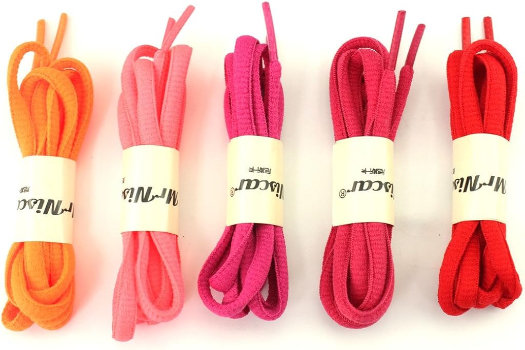 YFINE Oval Athletic Shoelaces for Sneakers Half Round Shoe Laces(2 Pair) : Clothing, Shoes & Jewelry