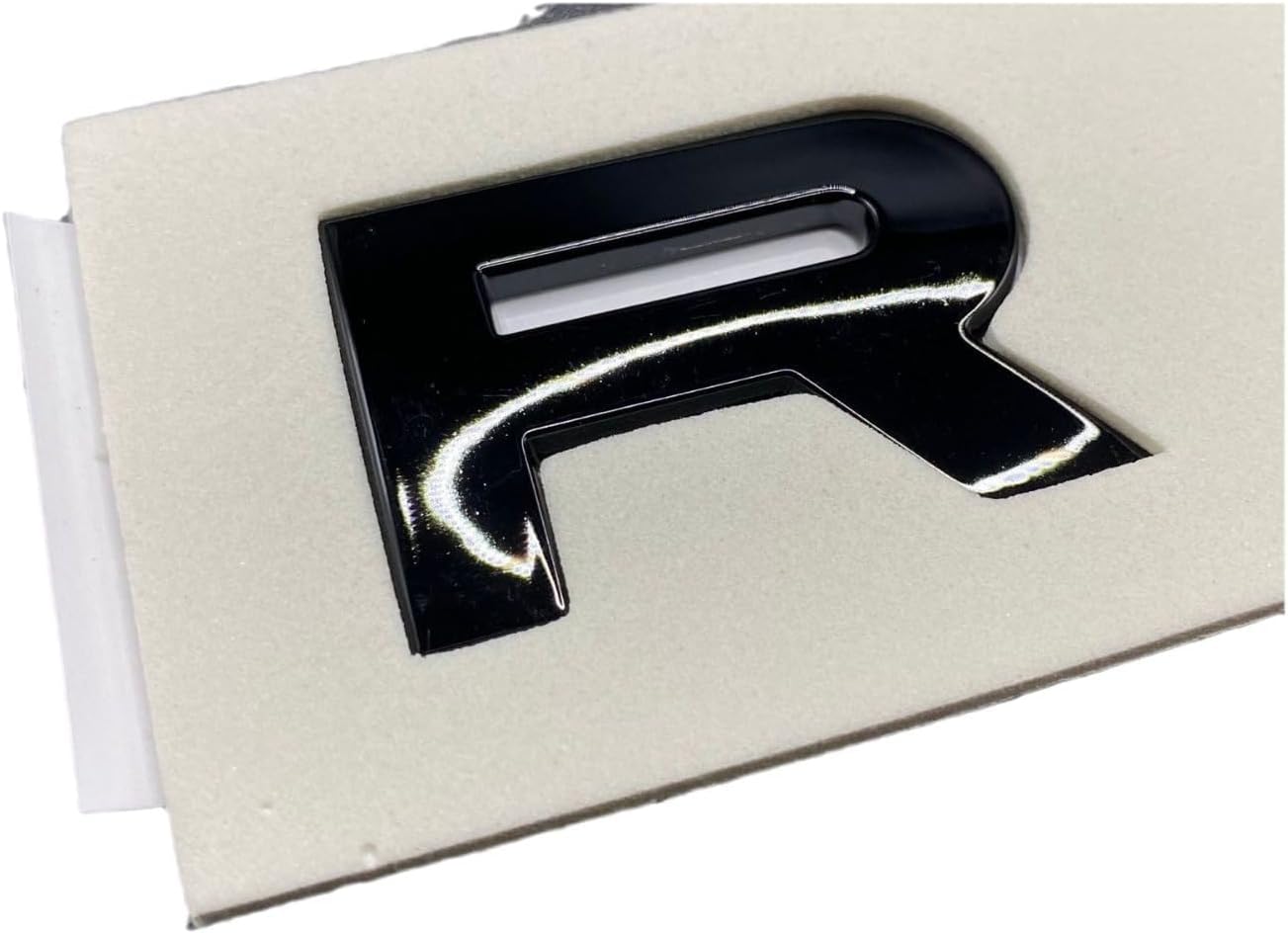 Sports Line 3D Raised Hood and Rear Letter Emblems with 3M Adhesive Backing (Black)