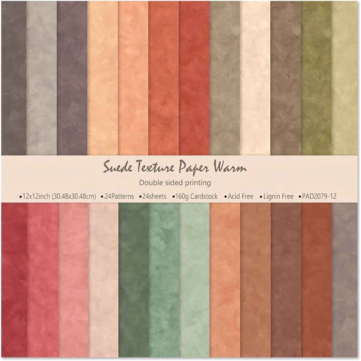 Scrapbook Paper Pack ,12x12 inch Colorful Specialty Double-Sided Patterned Decorative Craft Paper for DIY Background Card Making Photo Album
