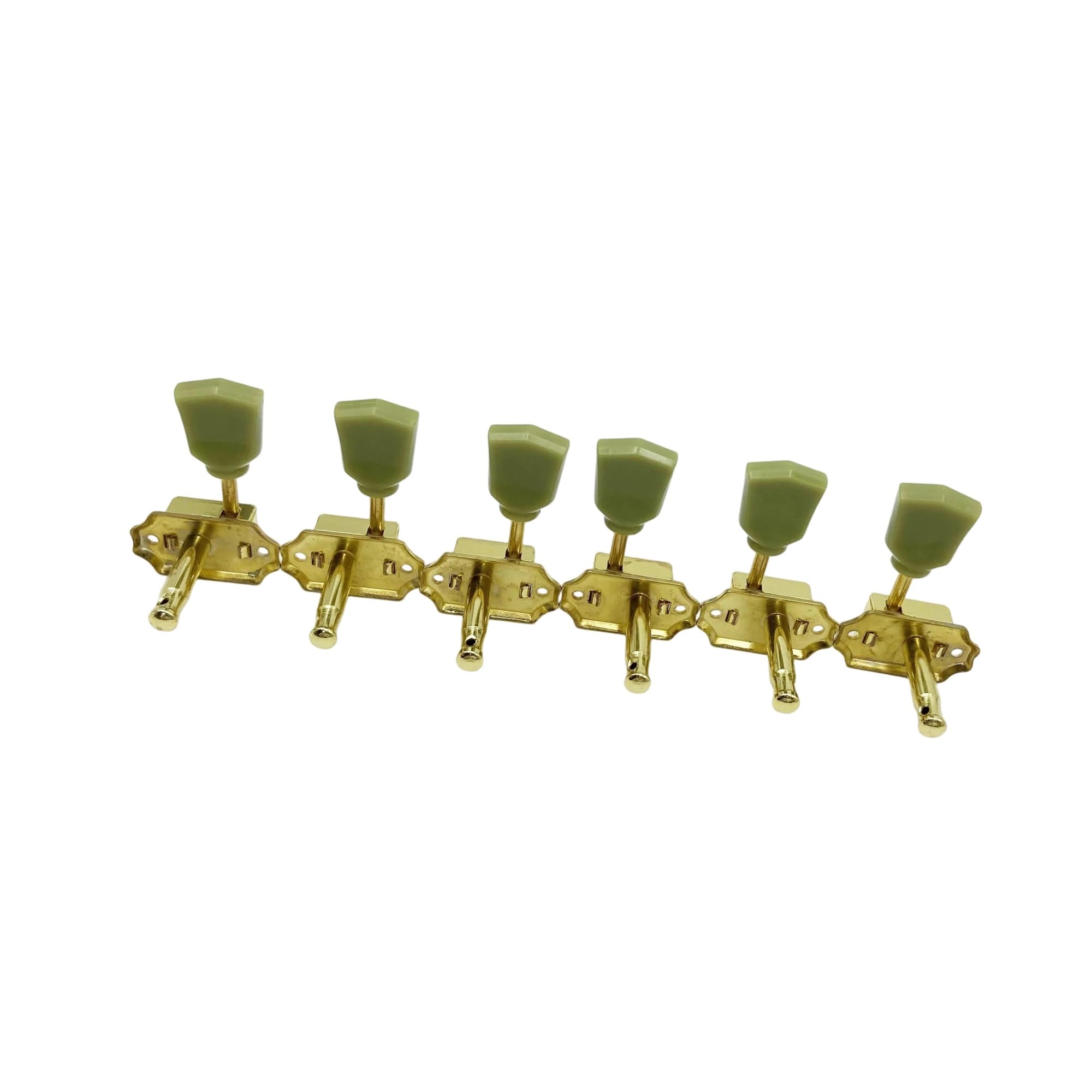 Accesorios Para Clavijas De Afinación De Guitarra Clavijas De Afinación De Guitarra Eléctrica Retro Enrollador De Cuello Folk Semicerrado(Gold)