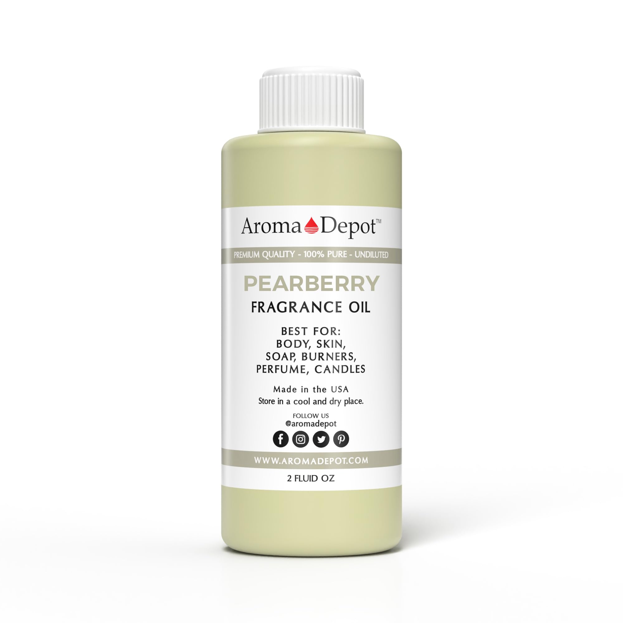 Aroma Depot 2oz Pearberry Perfume Oil for Making, Body Oil, Soap, Candle Making &amp; Incense. Our Version is a Premium Quality Undiluted &amp; Alcohol Free