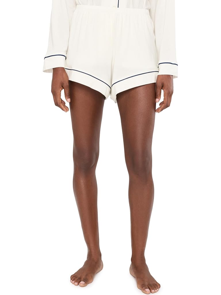White Eberjey Gisele TENCEL™ Modal Long Sleeve & Shorts PJ Set