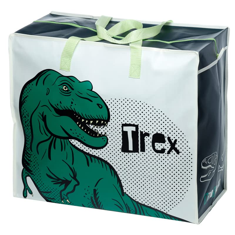EliteKoopers 1Pcs Reusable Dinosauria Zip Up Laundry Storage Bag For Washing, Moving House, Shopping Toys Bag etc.