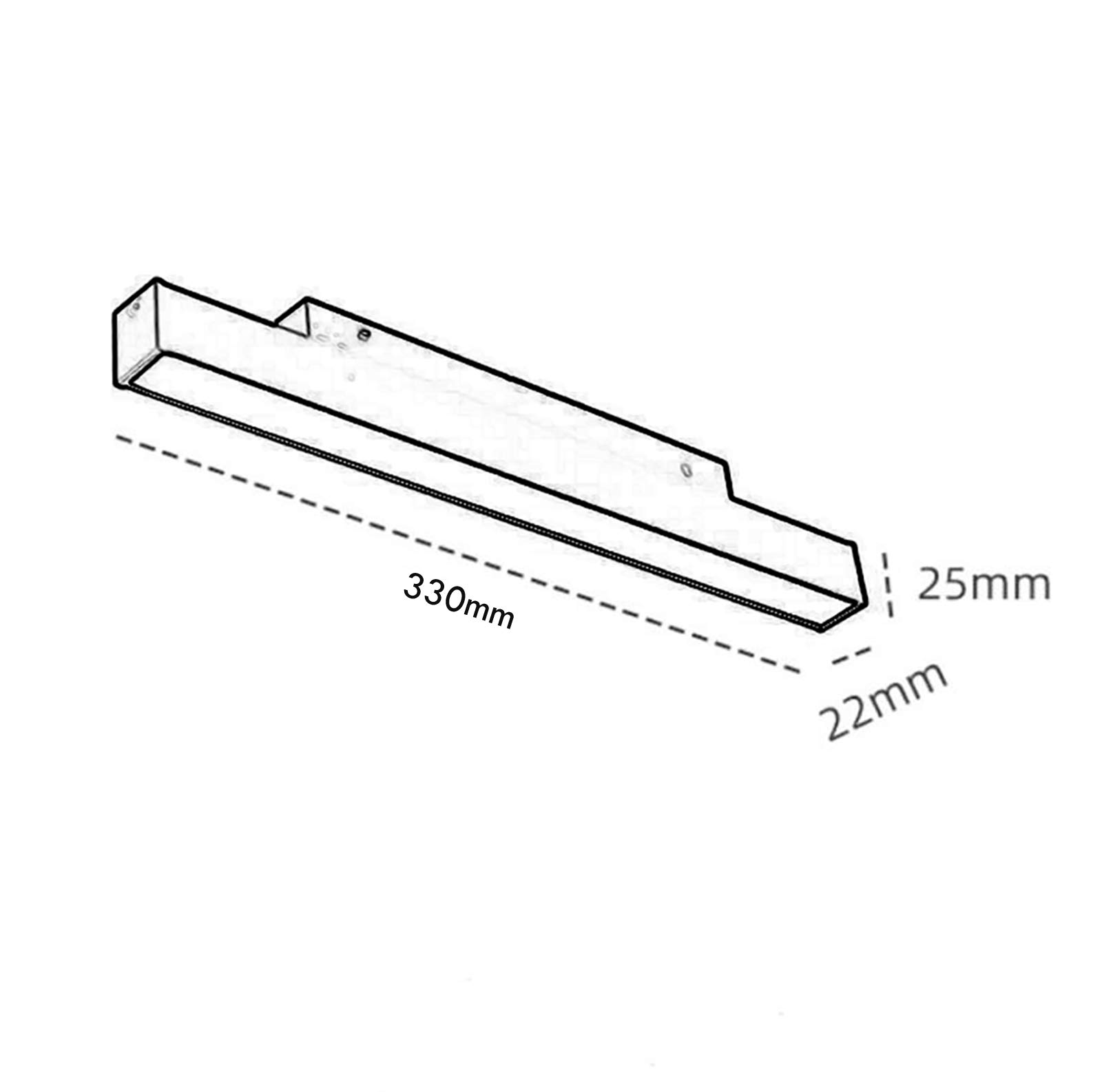 Planetitaly Faretto track per binario magnetico 48V barra luminosa slim LED 10W CCT da 3000K a 6400K luce dimmerabile cucina ufficio negozio 30cm