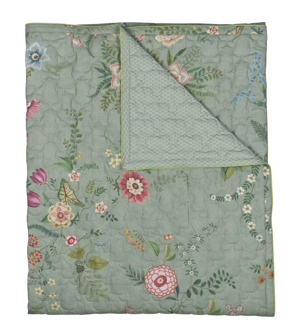 Pip Studio Tagesdecke 270 x 260 cm Grün | Everbloom