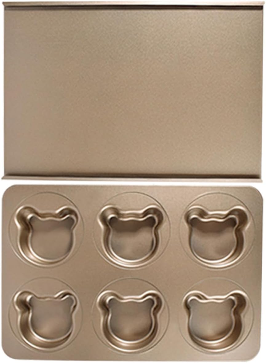 STOBAZA Bear Shaped Carbon Steel Baking Mold, Non Stick Metal Cake Pan