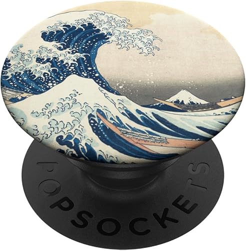 La gran ola de Kanagawa por Katsushika Hokusai PopSockets intercambiables PopGrip