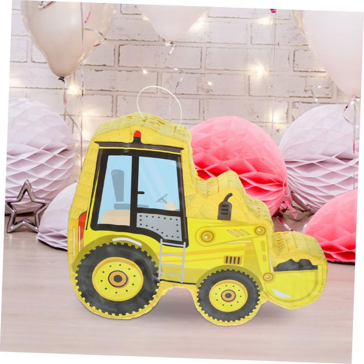 1Set Construction Truck Pinata Excavator Design for Birthday Party Supplies Candy Filled Fun for Fiesta Events Includes Stick Eye Mask