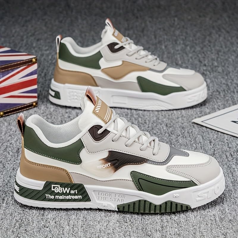 Men's Fshion Sneakers Skate Shoes - Comfortable, Durable, Lace-Up Sneakers with Non-Slip Sole for Outdoor, Hiking & Casual Attire2