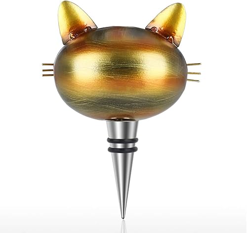 Miniatura 7 de Tapón de botella de vino para gatos, tapones de metal para botellas de bebidas, los mejores accesorios de regalo para los amantes de los gatos