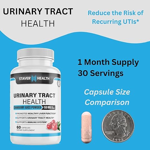 Miniatura 6 de Salud del tracto urinario, pastillas de arándano para mujeres, cápsulas de manosa D de 1000 mg - Suplemento de hierbas de diente de león - Ayuda a