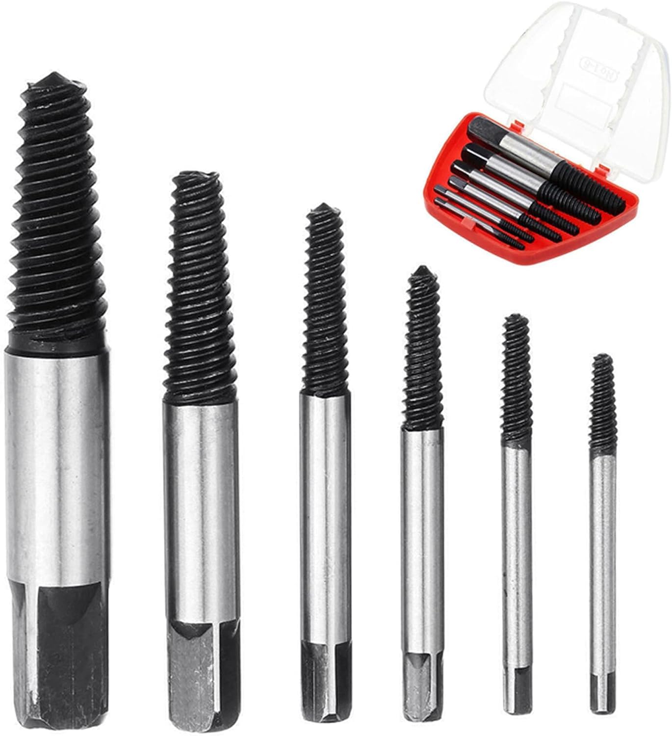 Cheston Damaged Screw Extractor Kit - 6-Piece Set for Stripped Screw and Broken Bolt Removal | Hanbon Remover Tools with Screwdriver Bit Set (B0C6JZK96M) Amazon Price History, Amazon Price Tracker