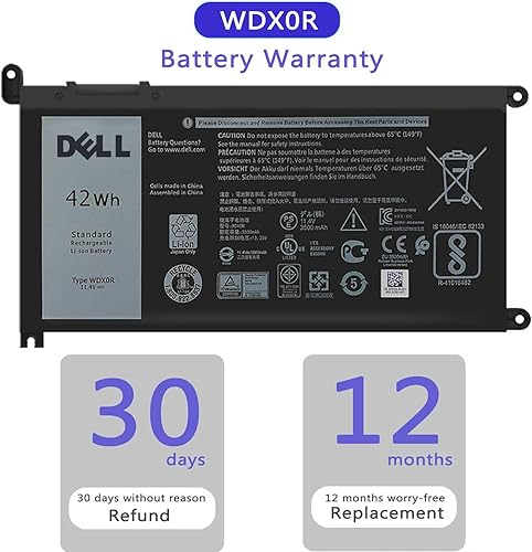 Miniatura 7 de DELL WDX0R Batería para Inspiron 15 7579 7573 7560 7569 7570 7580 5565 5567 5568 5570 5578 5579 5770 7586 13 7375 736888 7378 5368 5378 5379 17 5765