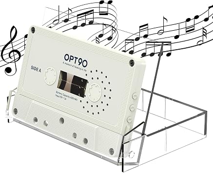 opt  Cassette Speaker Opt90 Cassette Speaker Cassette Tape Type Portable Speaker Bluetooth 5.3 microSD Card Compatible TELEC Certified Retro Speaker Boomcassette Mix Tape Ivory