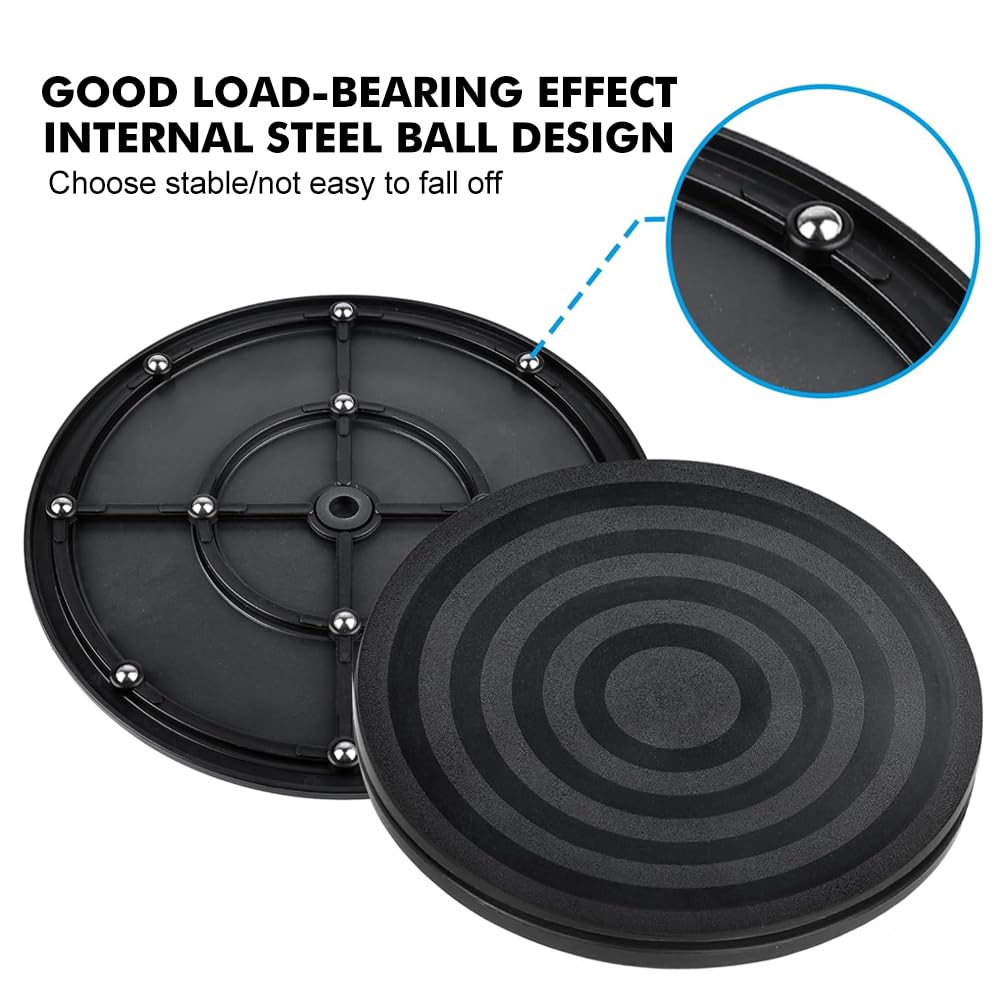 1 plateau tournant universel rotatif à 360 ° - Plateau tournant rond TV avec roulements à billes en acier - Plate-forme rotative de 20 cm - Plateau rotatif multi-usages antidérapant pour gâteau pour